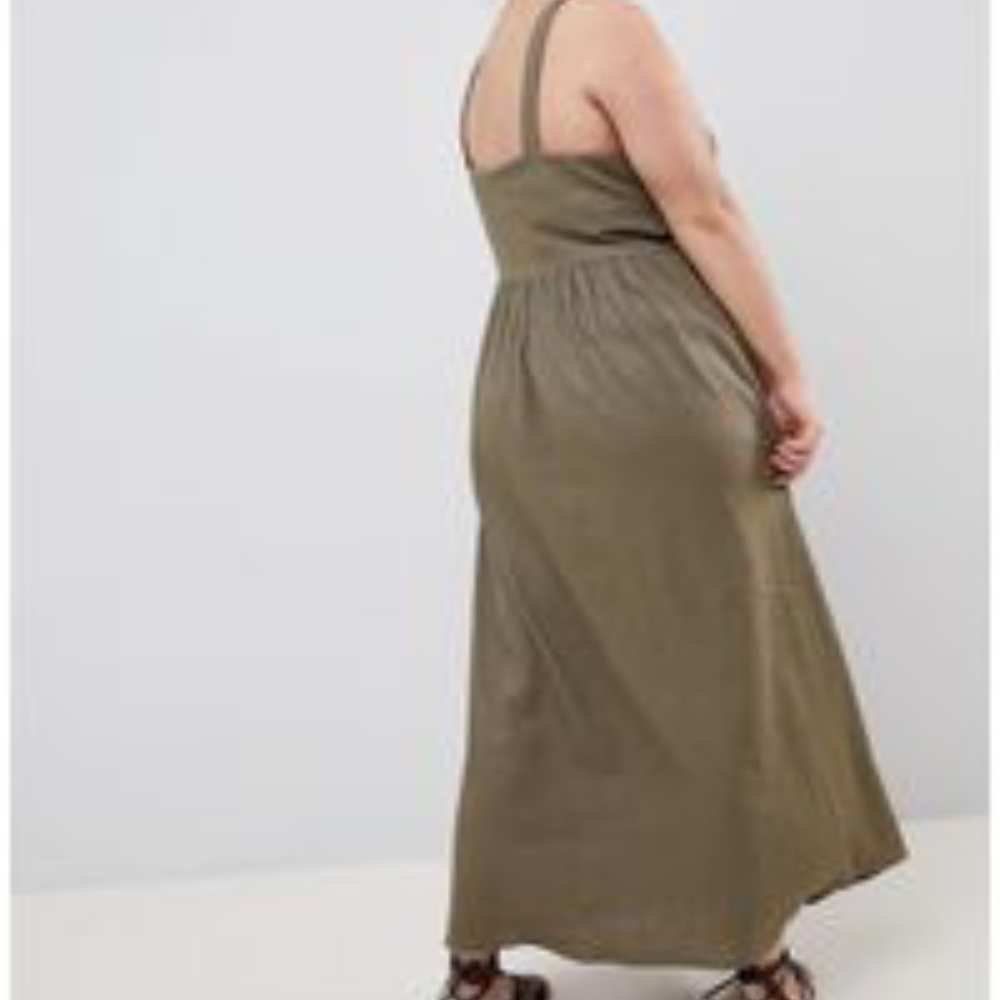 ASOS curve Maxi Dress Lagenlook Cotton Linen Maxi